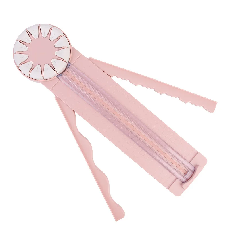 

Многофункциональный резак для бумаги 12 в 1, «сделай сам», точечная линия, волнистый бумажный нож с двенадцатью вращающимися узорами, нож с головкой