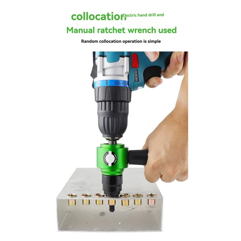 B97A-Electric Aerodynamic Rivet Tool Kit Rivet Nut Tool Kit With Drill Bit Adapter Nut Pull Riveting