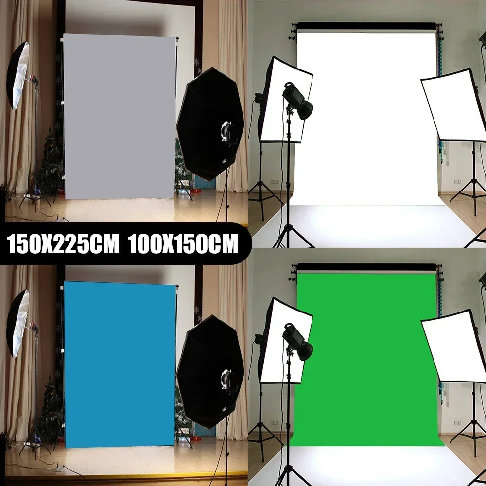 Photography Background Backdrop Vinyl Cloth 150x225cm/100x150cm For Photo Studio Video Props Solid Color Non-woven Fabric