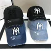 New Unisex Letter Embroidery Washed Cowboy Baseball Caps Spring and Autumn Outdoor Adjustable Casual Hats Sunscreen Hat