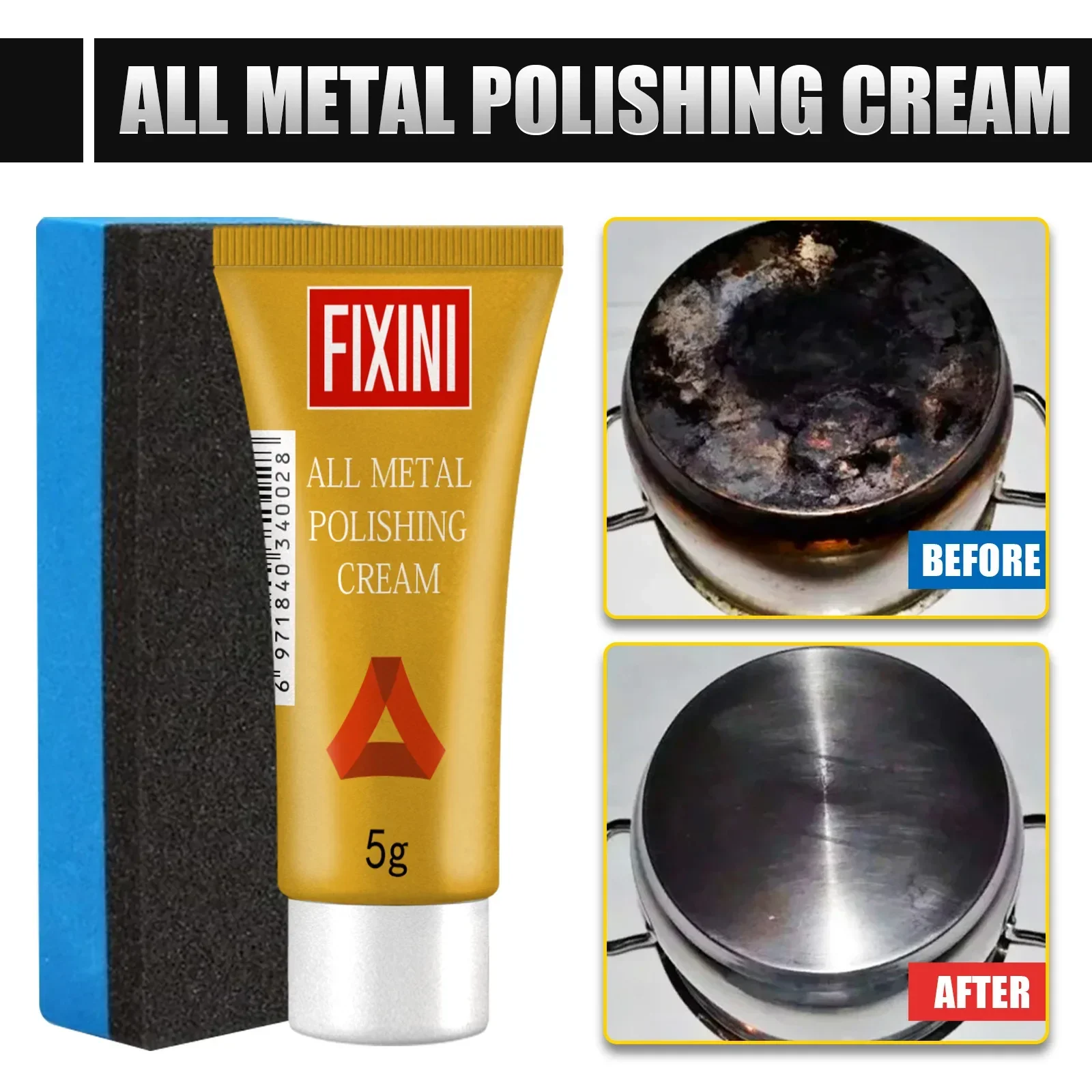 All Purpose Stainless Steel Paste Metal Polishing Cookware Cleaning Paste Household Kitchen Cleaner Washing Pot Bottom Hot Sale