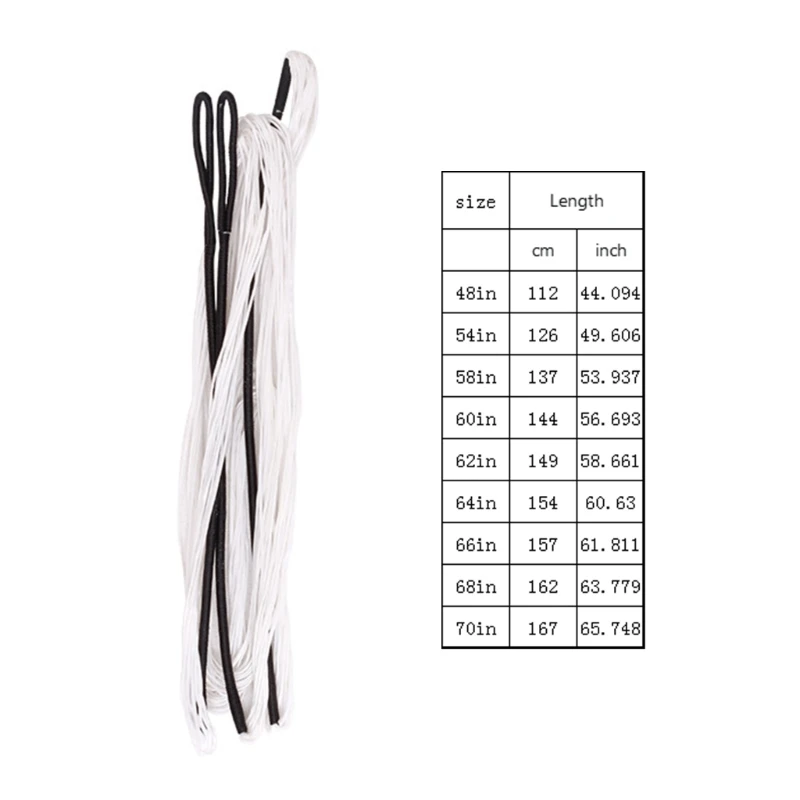 Archerys Hunting Bow String Replacement Set 48inch-70inch Bow String For Straight Bow Traditional and Recurve Bow String