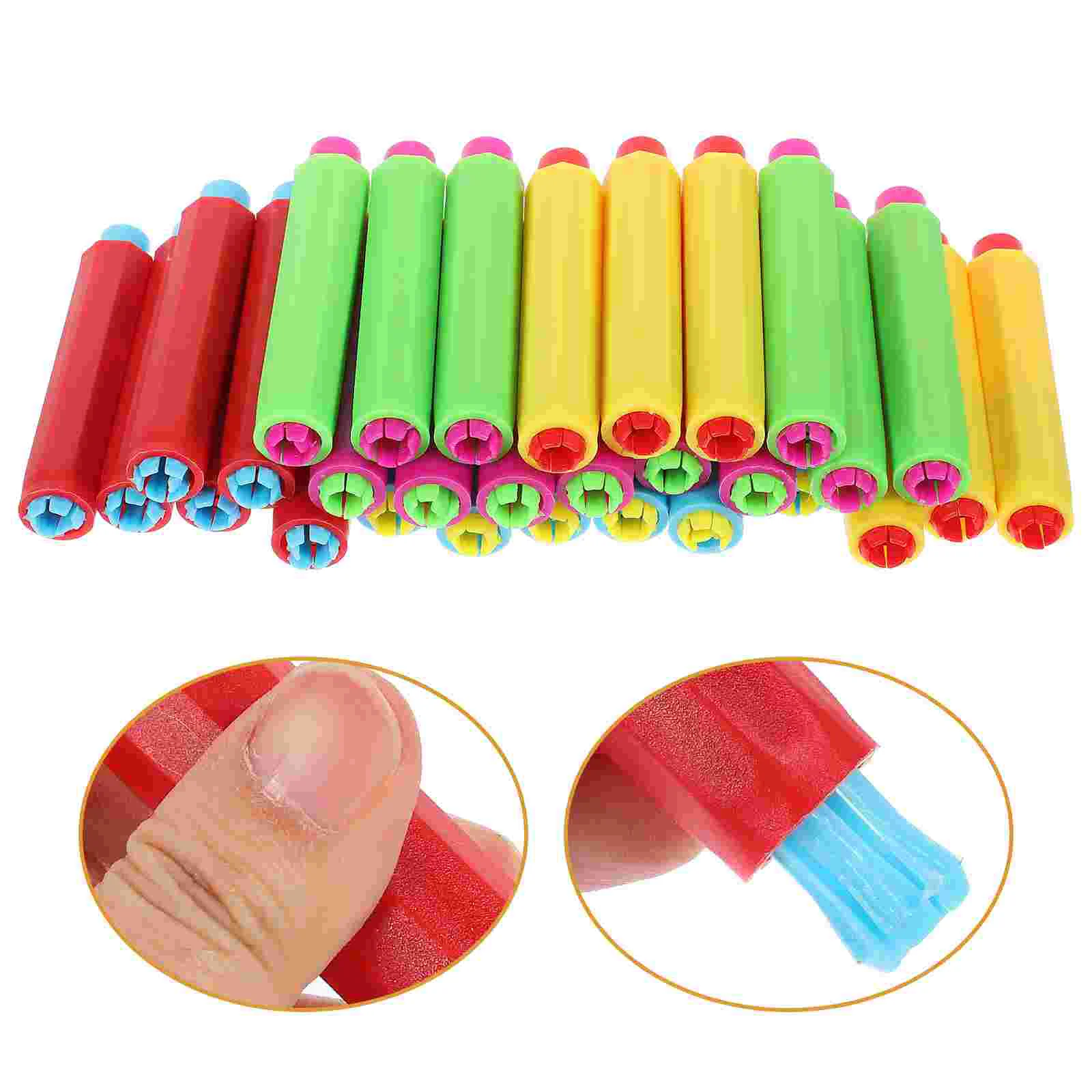 

30 Pcs Dust-free Chalk Set Extension Clip Reusable Clamp Plastic Holder Pens Adjustable Holders for Teachers Pp Office