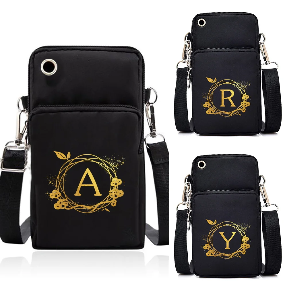 

Universal Waterproof Mobile Phone Bag for Samsung/iPhone/Huawei/Xiaomi Wallet Case Pouch Coin Purse Cover Wreath Letter Pattern