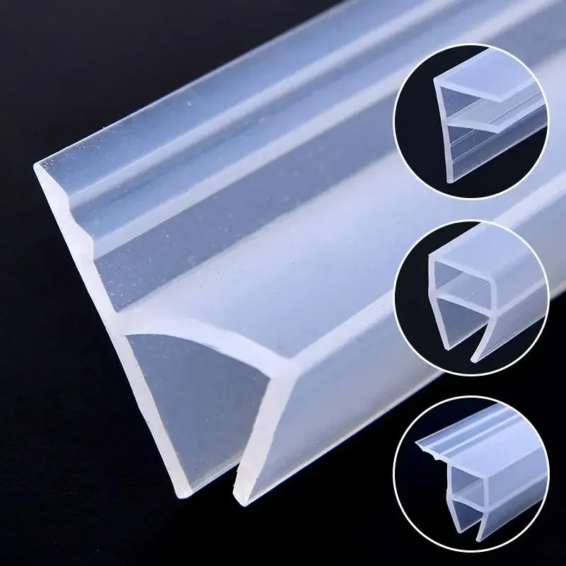 Shower Door Seal Strip 2M H/F/U type Shower Door Seal Strip Bath Screen Gaps Seal Waterproof Glass Door Seals for Home Improvement 6-12mm