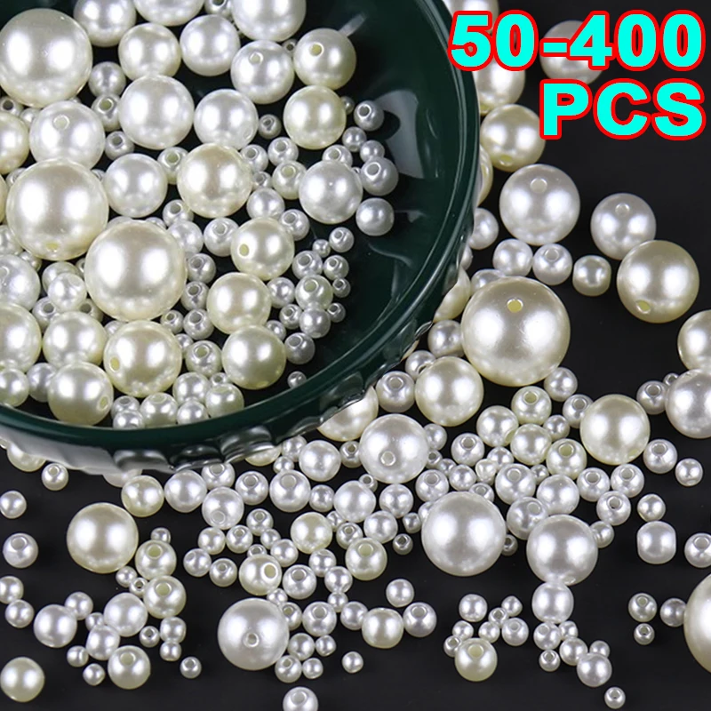 DIY Crafts 800 Pcs, Mix Sizes, Pearl Beads, Multicolor Pearl Beads Loose  Pearls with Holes for Jewelry Making, Small Pearl Filler Beads for Crafting