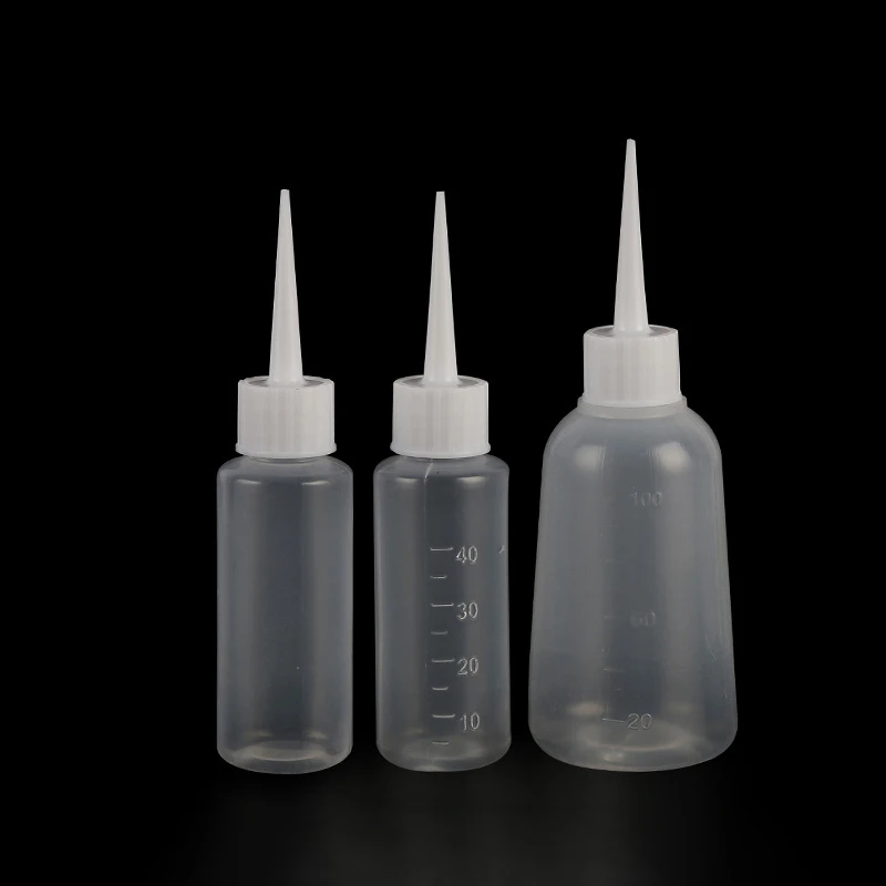 5PCS 40/100ml Plastic Clear Tip Applicator Bottle Squeeze Bottle for Crafts Art Glue Multi Purpose Refillable Empty