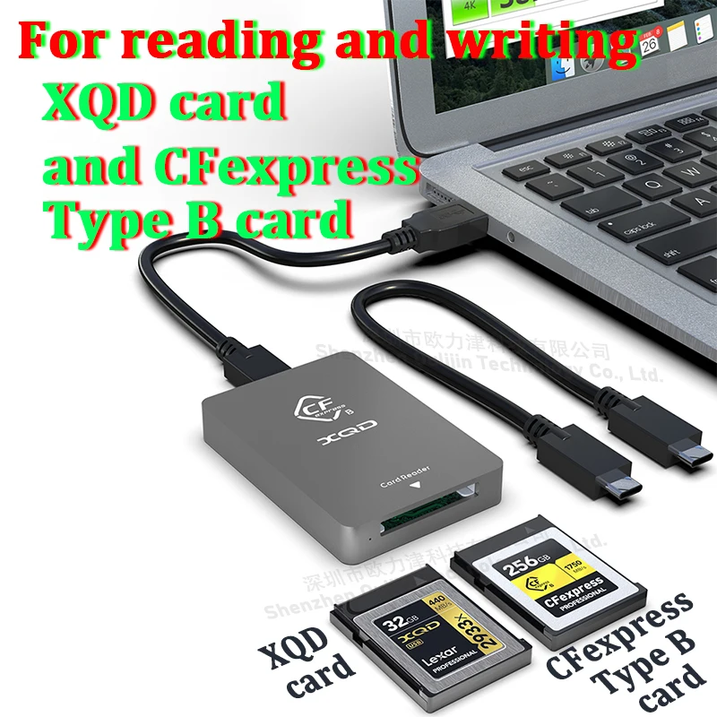 USB 3.2 Gen2 10GBPS Data Transfer CFexpress Type A/B XQD SD High Speed Card Reader for Laptop Cameras Sony Lexar Nikon Canon San 2