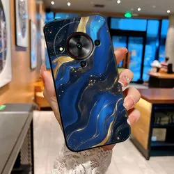 Floral Marble Soft Silicone Protective Phone Case - Stylish Printed Cover for ZTE Blade A76 5G (HS - C0426)