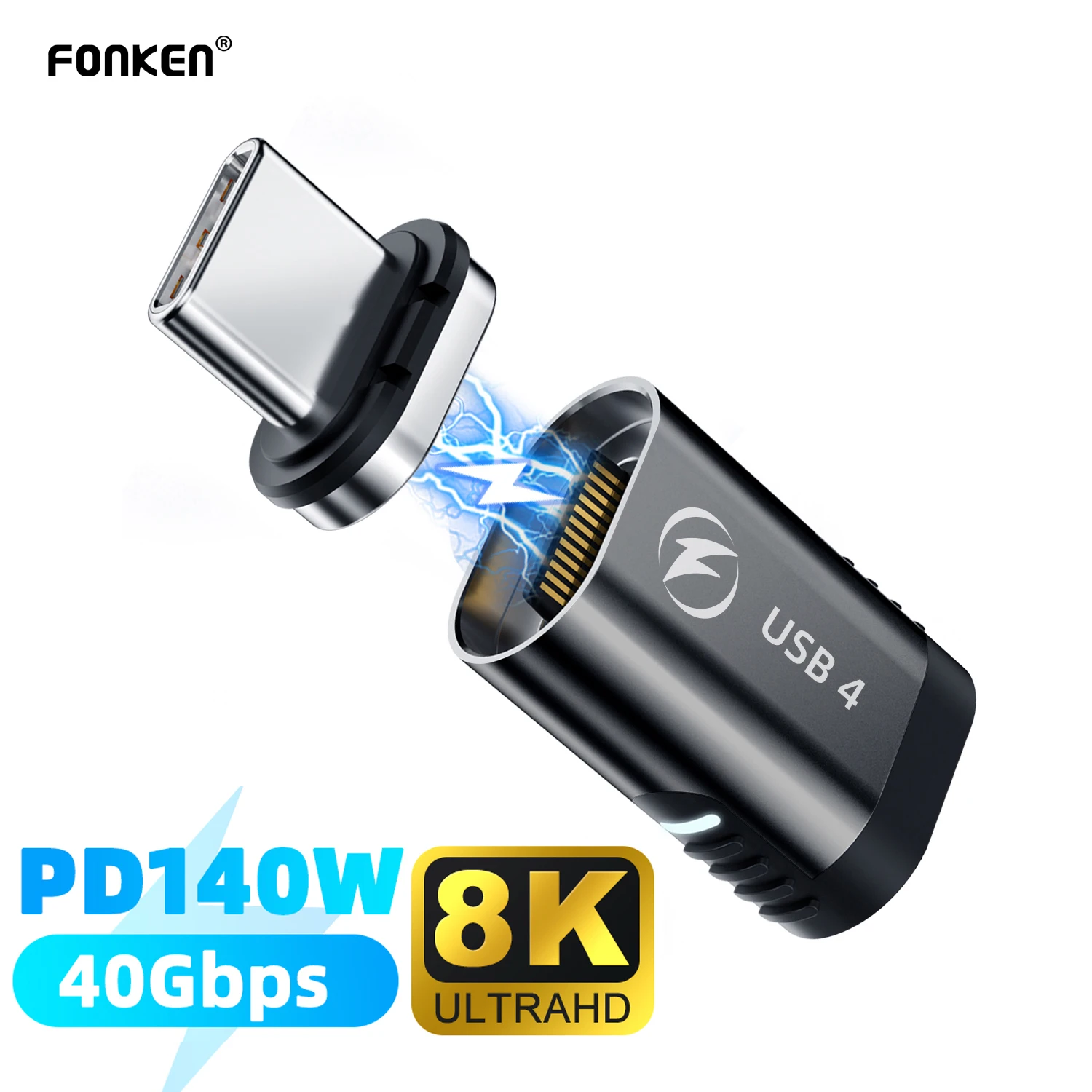 PD 140W USB4.0 40Gbps Adapter USB C To Type C Fast Charge