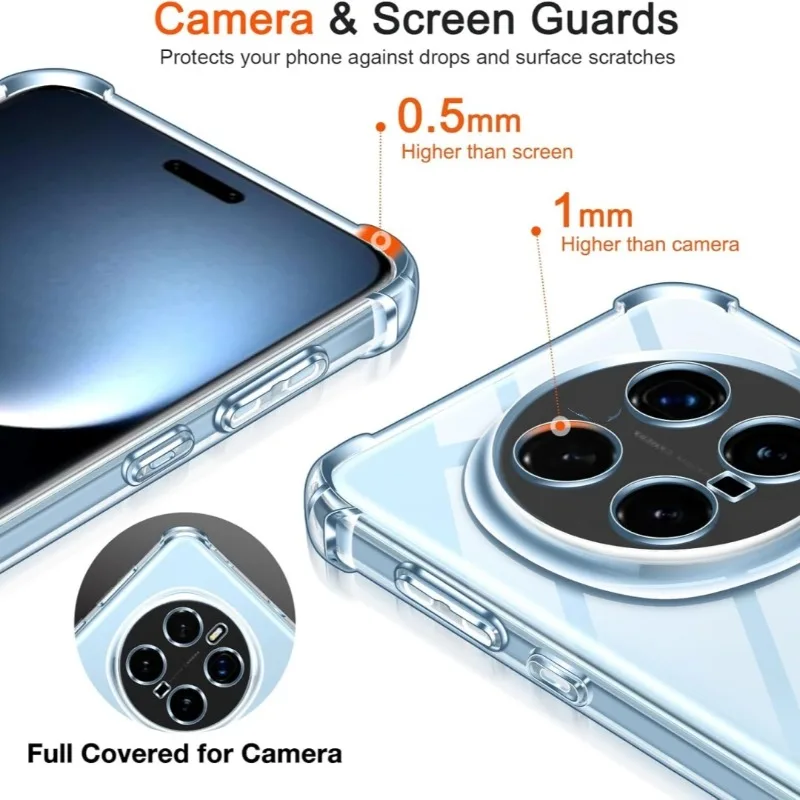 Shockproof Protective Phone Case with Four-Corner Bumper Design