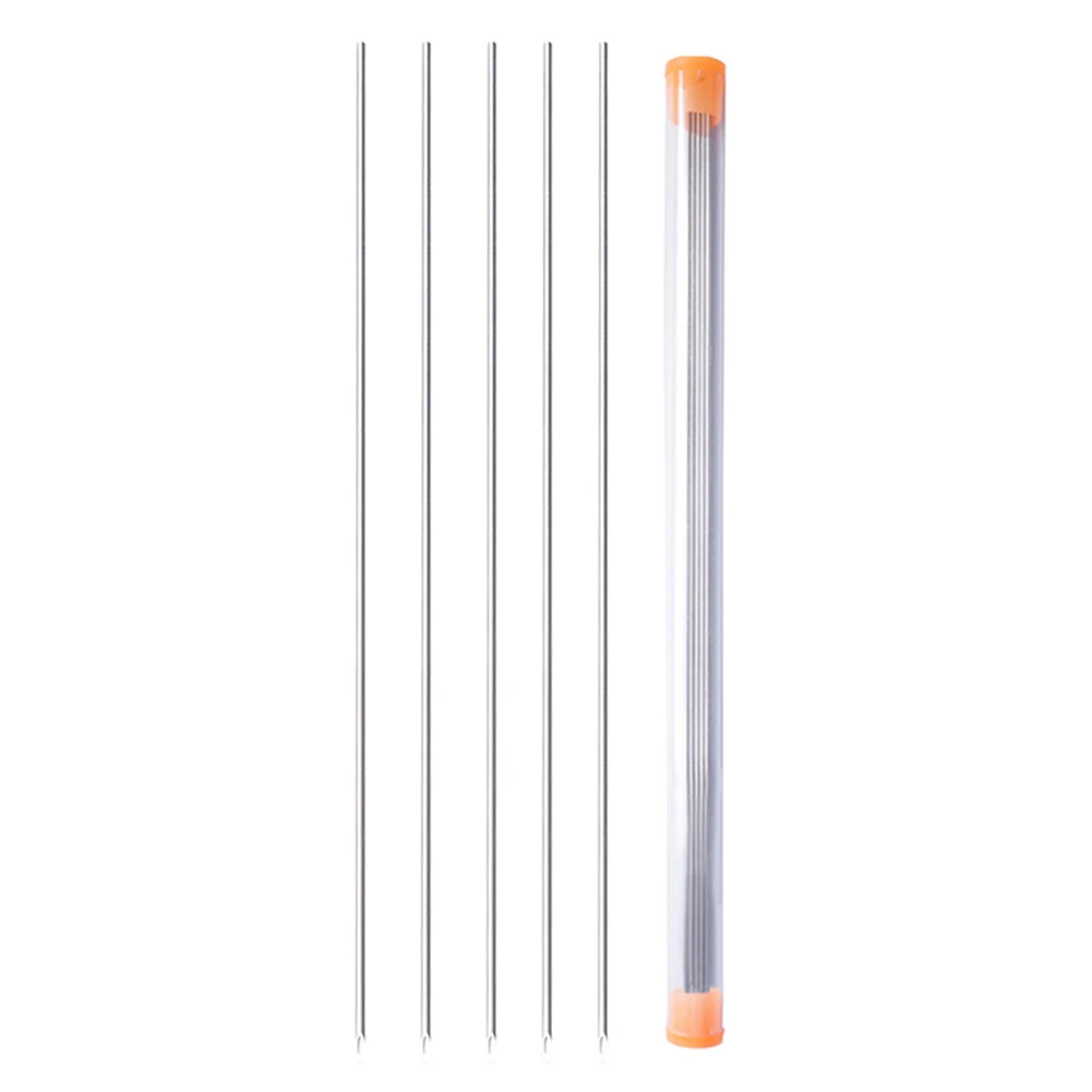 5PCS Quick Earthworm Hooking Needle Pins Hollow Gas Needle Fishing Tools Worm Baiting Needle Driller 20/25/30cm Hook Needles
