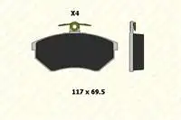 

B219451945614kd13 inner brake pad (FISLI) GOLF III 2.0 GTI GTI