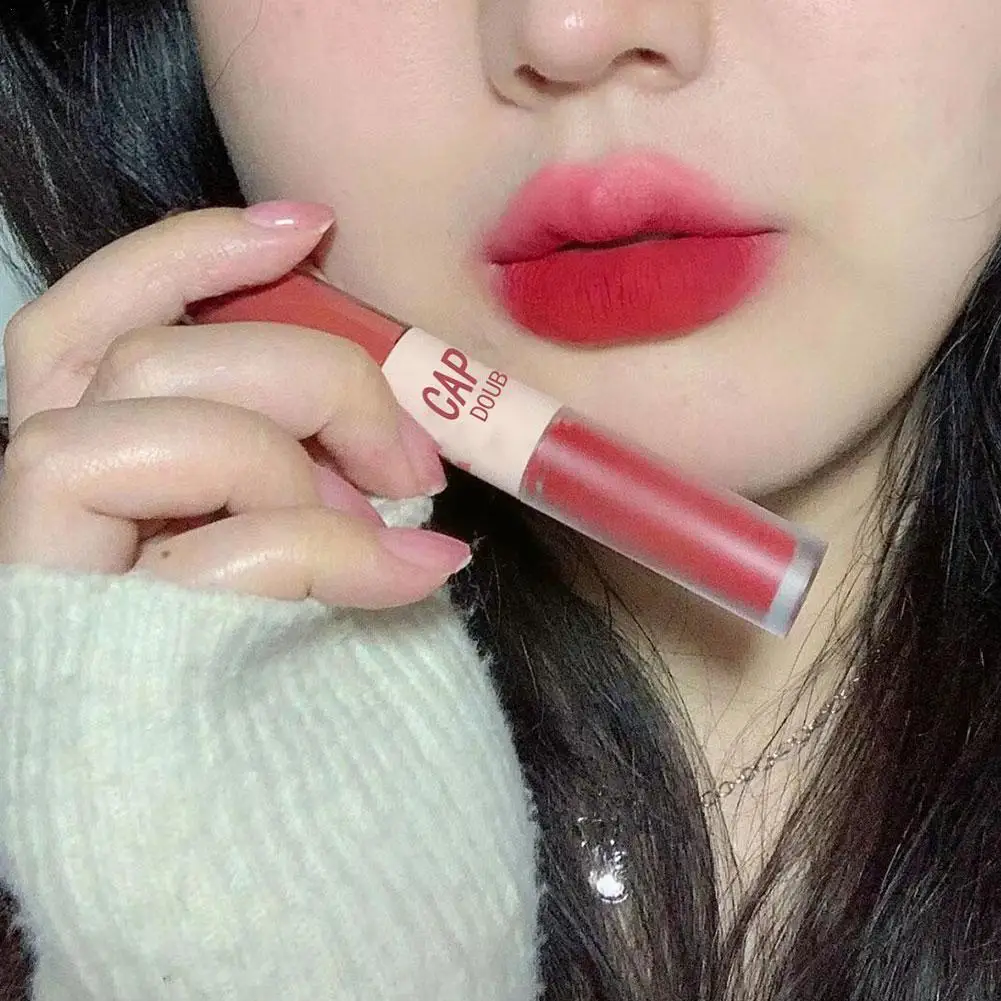 

2023 New Long-lasting Moisturizing Moisturizing Translucent Cosmetic Double-ended Glaze Lip Women Makeup R5M0