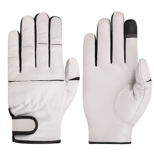 Labor Protection Gloves Leather Wear-resistant Sheepskin Hunting Protection Machine Repair Motorcycle Driver Safety Protection 3
