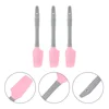 3 Pcs Spatula Silicone Wax Professional Waxing Stick Depilatory Cream Pink Portable Applicator 4