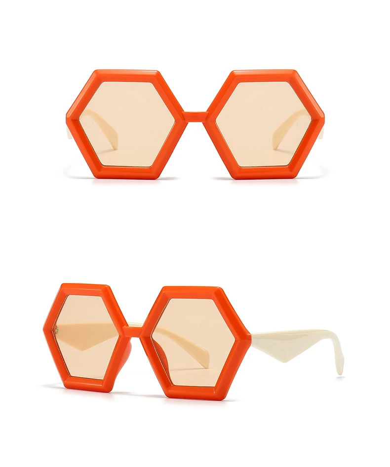 56880 neue Polygon Farbverlauf Sonnenbrille Frauen Mode große Retro Sonnenschutz Spiegel im Freien Schutzschirme uv400 – Detail 7