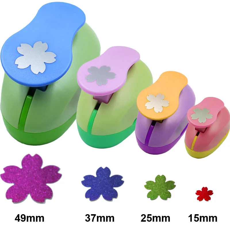 49mm 37mm 2.5cm 1.6cm Sakura Shape Craft Punch Set Punch Craft Scrapbooking School Paper Puncher EVA Hole paper craft punch paper punch hole punching tools