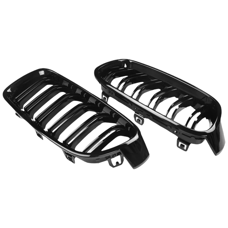 

5Pair Gloss Black Front Grille/Grilles Kidney For BMW 3-Series F30 F31 F35 2012-2017 Car Styling