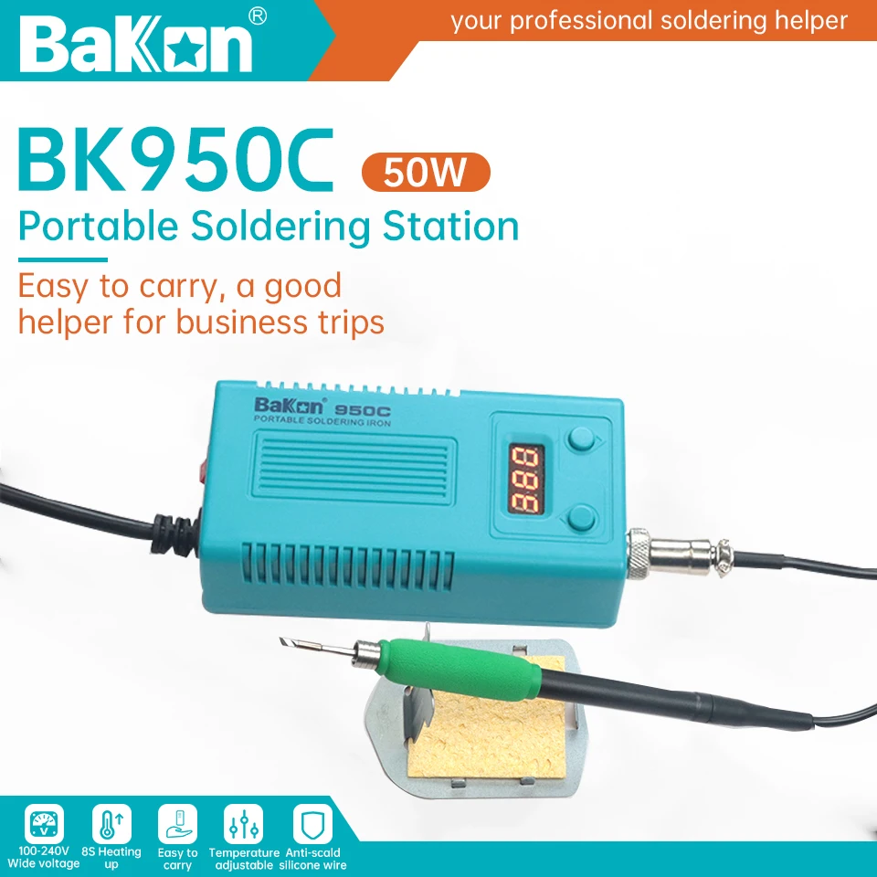 Bakon BK950C Soldering Iron Station C210 Portable Digital Display Constant Temperature Welding Tools For Phone Repairs soldering tool