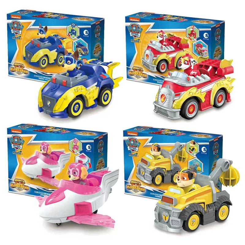 Paw Patrol Set di giocattoli di peluche per gatti, confezione da 6 pezzi con peluche da 20,3 cm per bambini, ragazze con Skye, Everest, Leo, Rory, Wild, Shade Plus adesivi | Paw