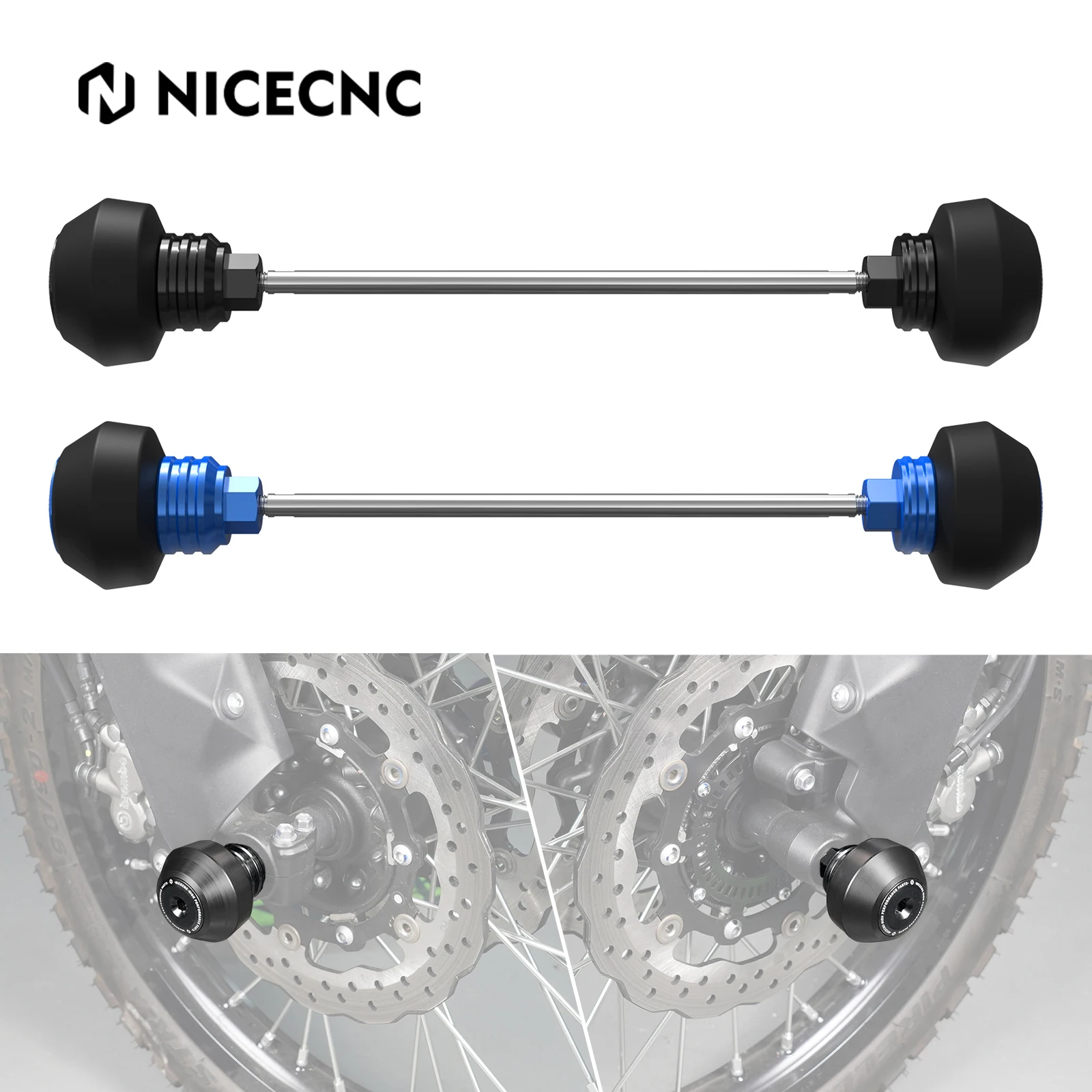 Per 2020-2024 Yamaha Tenere 700 Rally Edition Cursori Dell'Asse Anteriore Per Yamaha Tenere 700 2019-2024 Tenere 700 World Raid 2022