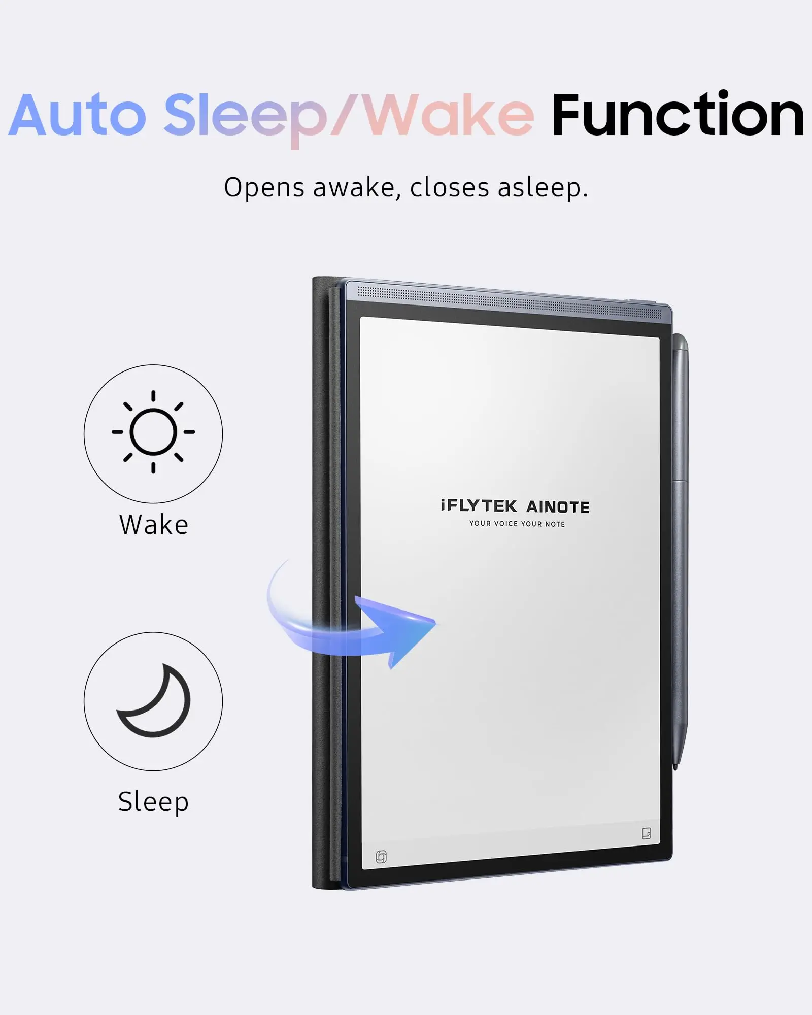 For iFLYTEK Air2 Case, Smart Office, Case, 8.3 Inch E-book Reader, Pen Slot Case, Air2 Hard Shell, Back Cover 2
