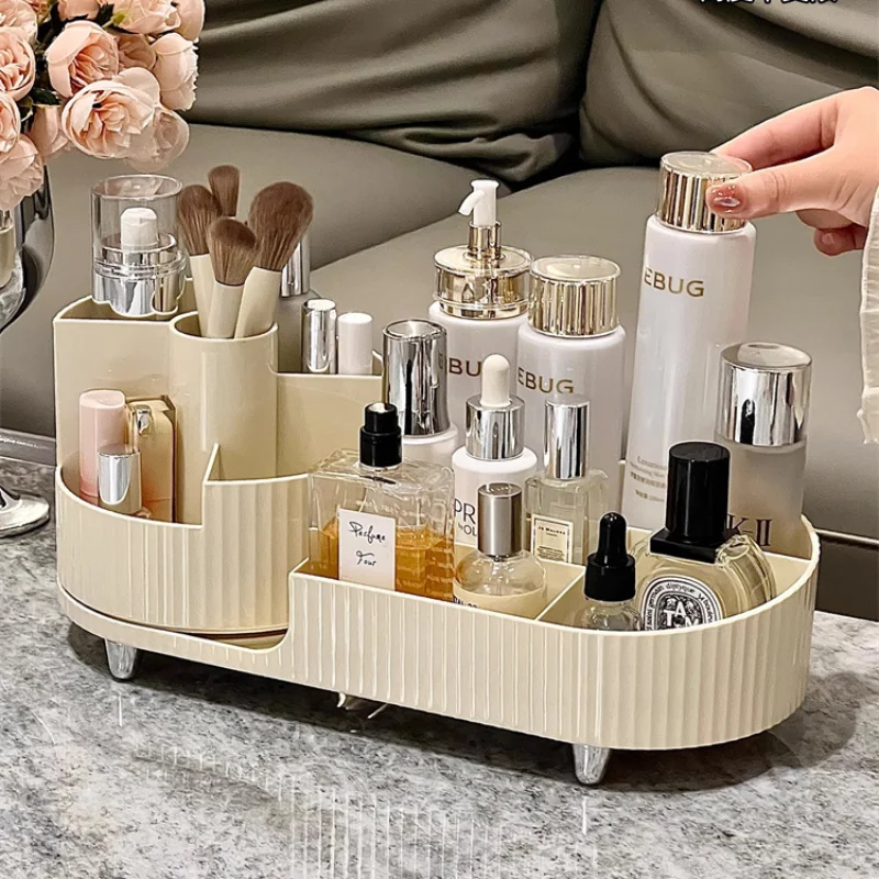 

Вращающийся ящик для хранения косметики, настольный столик, цилиндр для губной помады, парфюм, акриловая стойка для ухода за кожей, искусственная и роскошная