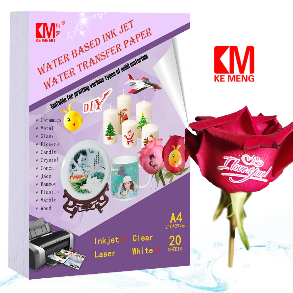 WholesaleA4WaterTransferPaperTransferPrintingWhiteClearPaper
