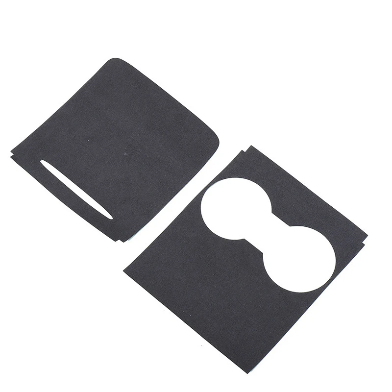 

Suede Leather Car Interior Center Cup Holder Console Panel ABS Cover Trim for Tesla Model 3 Y Storage Box Panel