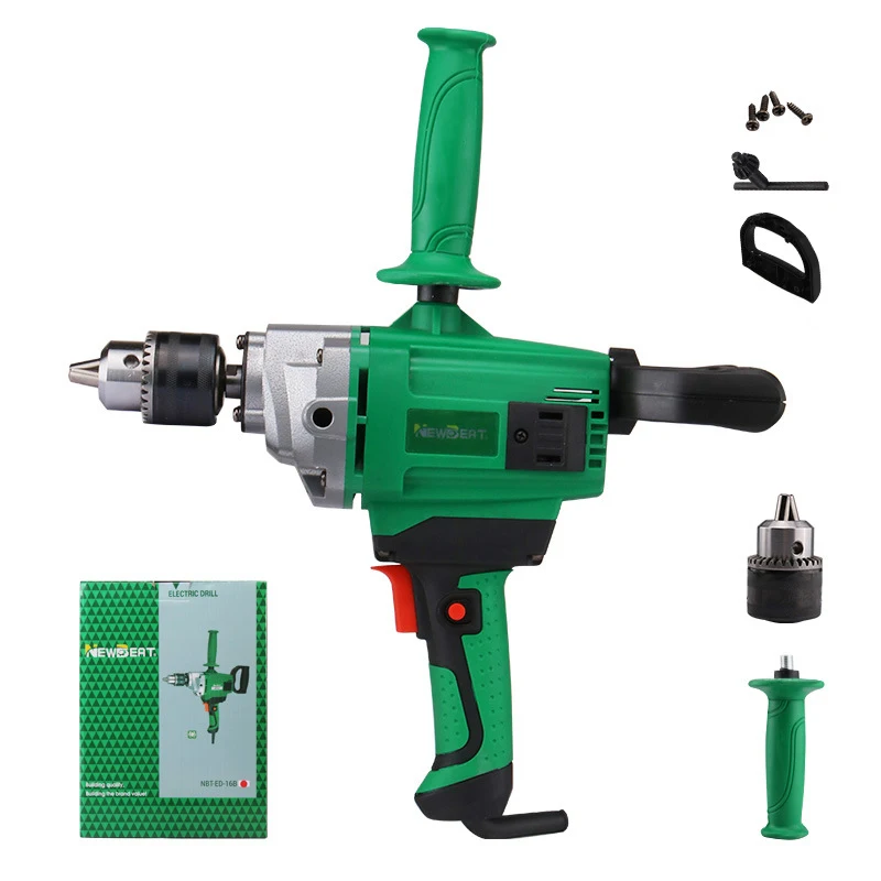 1150W high-power electric drill cement mixer, construction industry household aircraft drill 16mm electric tool