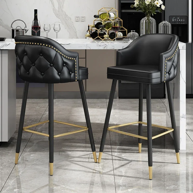 

Accent Modern Bar Chairs Island Designer Nordic Commercial Counter Chair Kitchen High Taburetes De Bar Salon Furniture BY-122