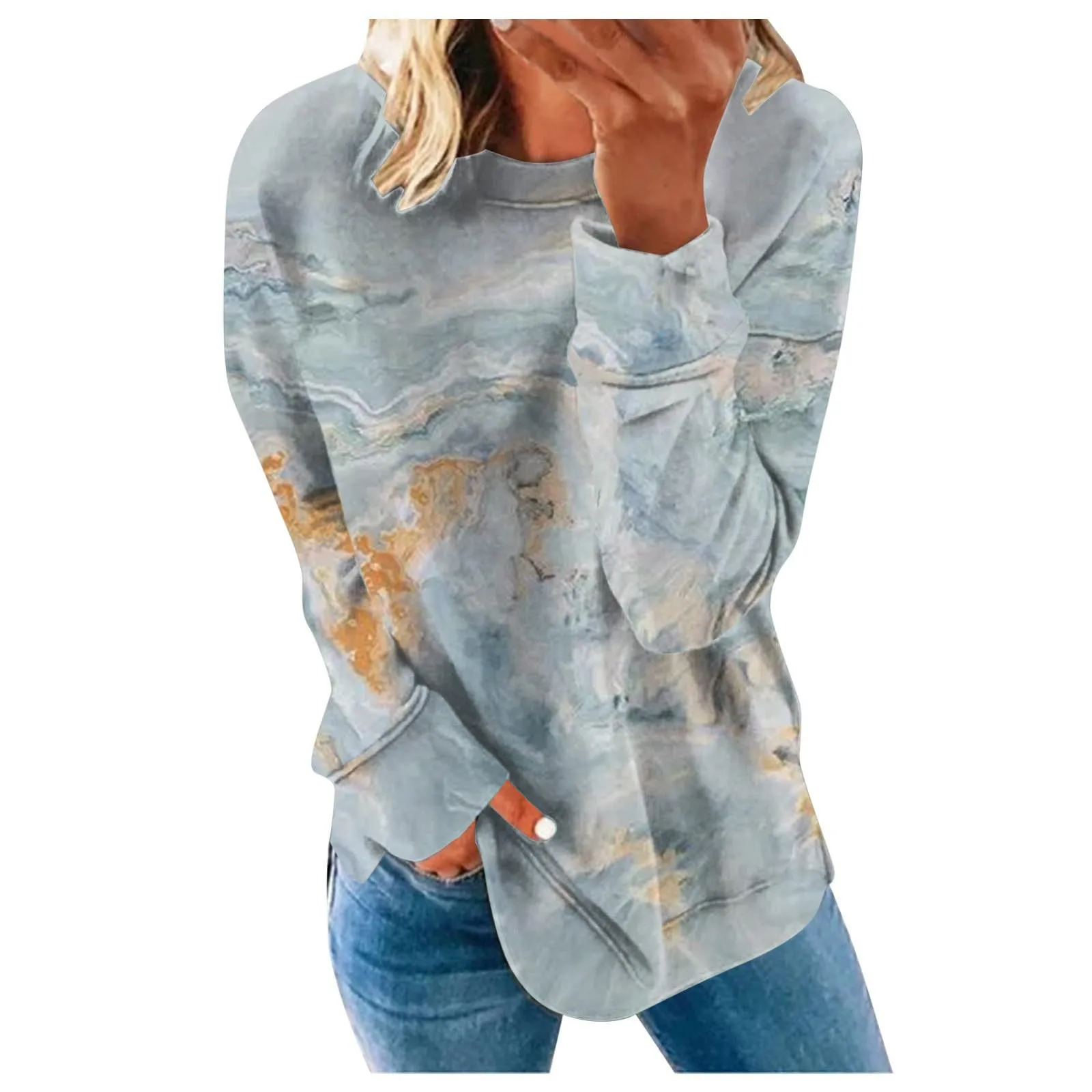 

Fall T Shirt Women Vintage 3d Print Loose Long Sleeve Tops Trending Harajuku Sweatshirt 2023 Fashion Ladies Clothes