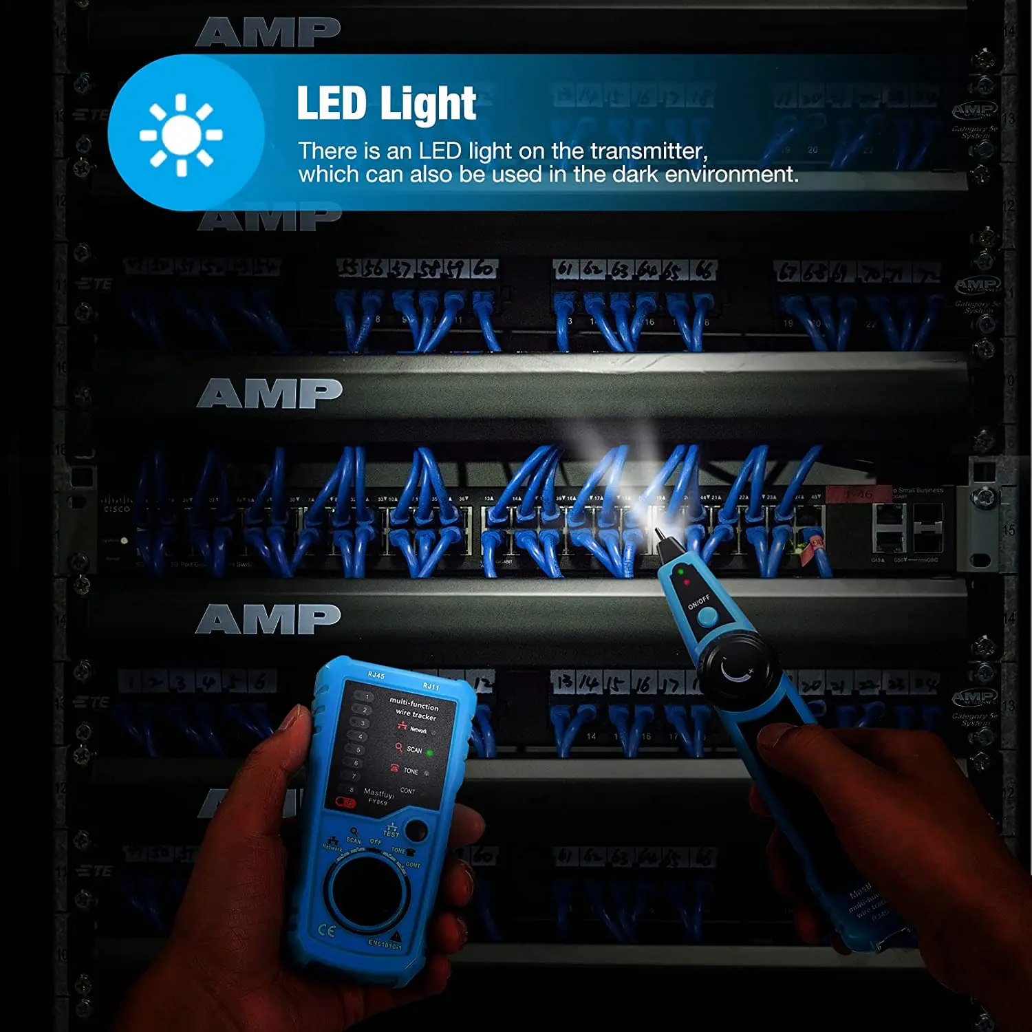 Premium Cable Tracker Tester - Network & Telephone Wire Finder with High-Quality LAN Line Detection