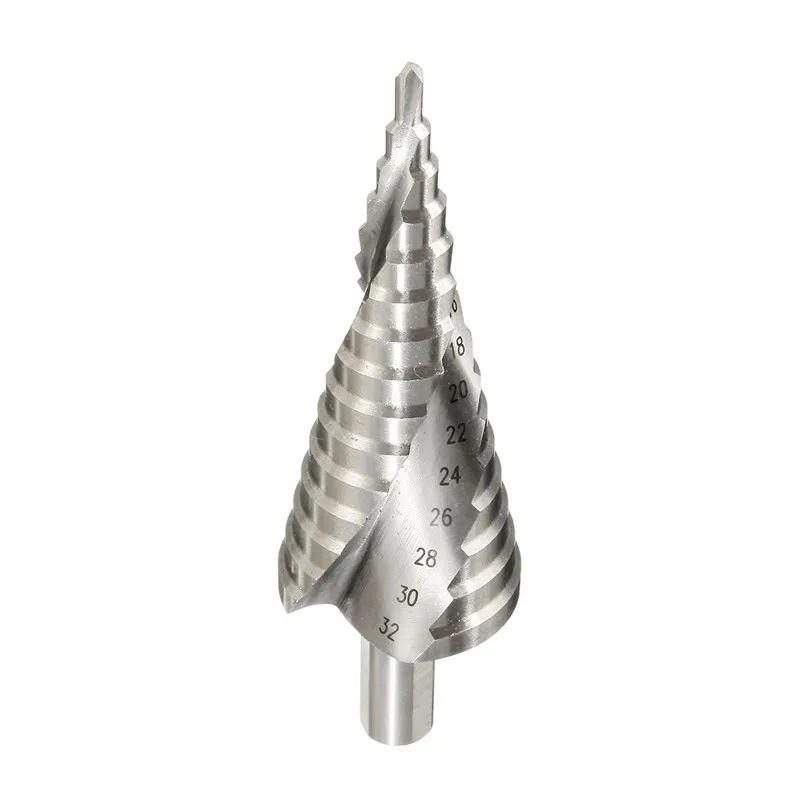 Xcan step vrtačka bit 1pc 4-12 4-32mm pagoda vrtačka šestiúhelník lodní šroub vrtačka jádra vrtání nářadí HSS spirála drážka dřevo kov výmol řezačka