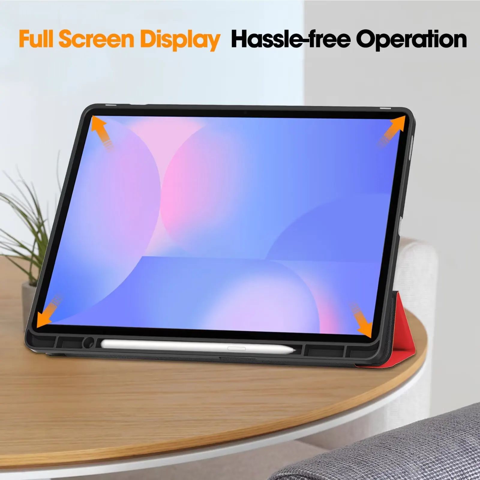 Premium Tri-Folding Stand Cover with Pen Slot and Magnetic Closure