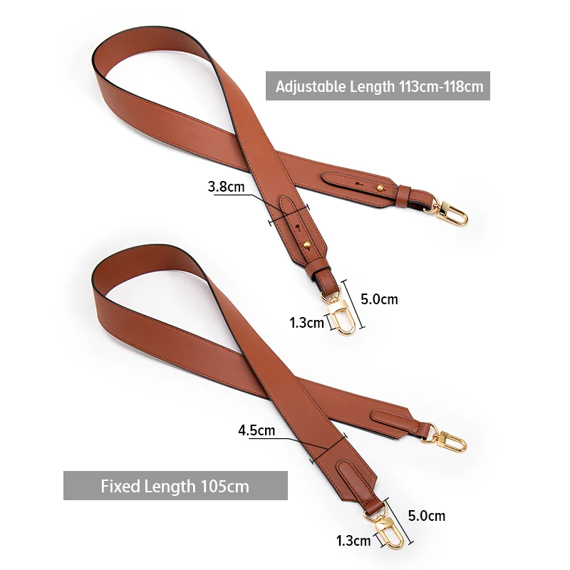 WUTA Crossbody Bag Strap Replacement for LV Neverfull Noe Genuine Leather Handbag Belts Adjustable Wide Shoulder Purse Straps