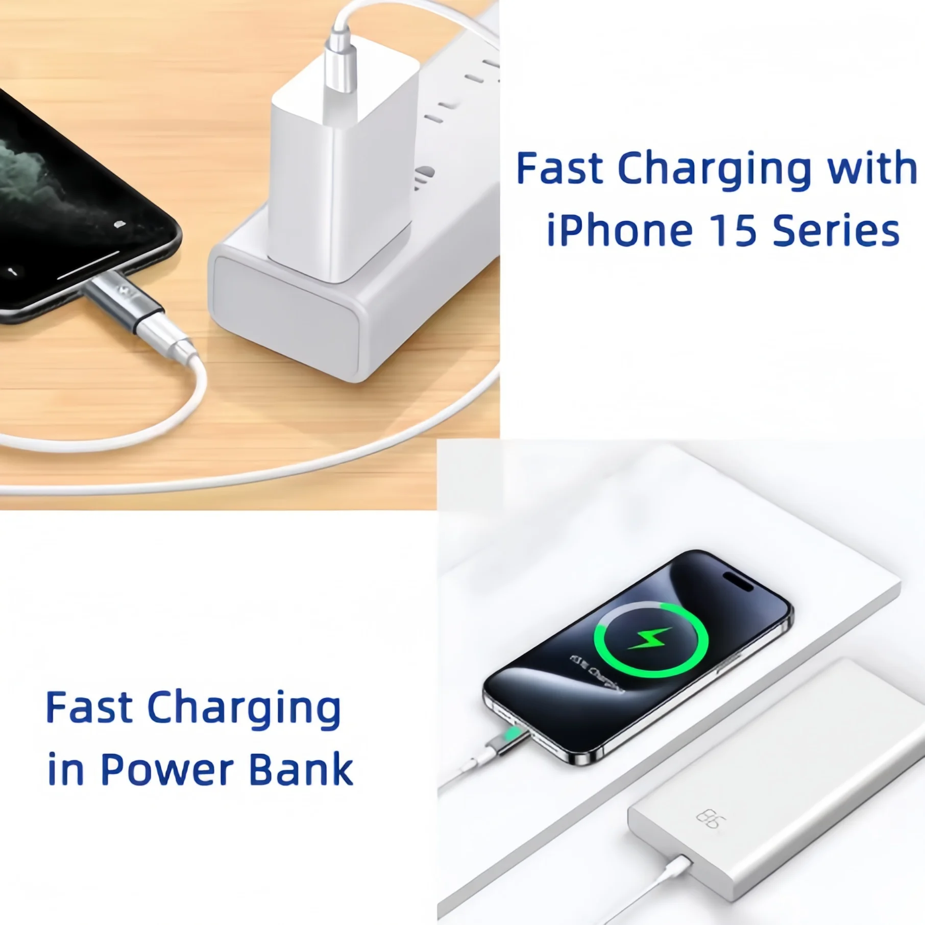 Fast Charging USB-C to Lightning Adapter - 20W PD Charger Converter