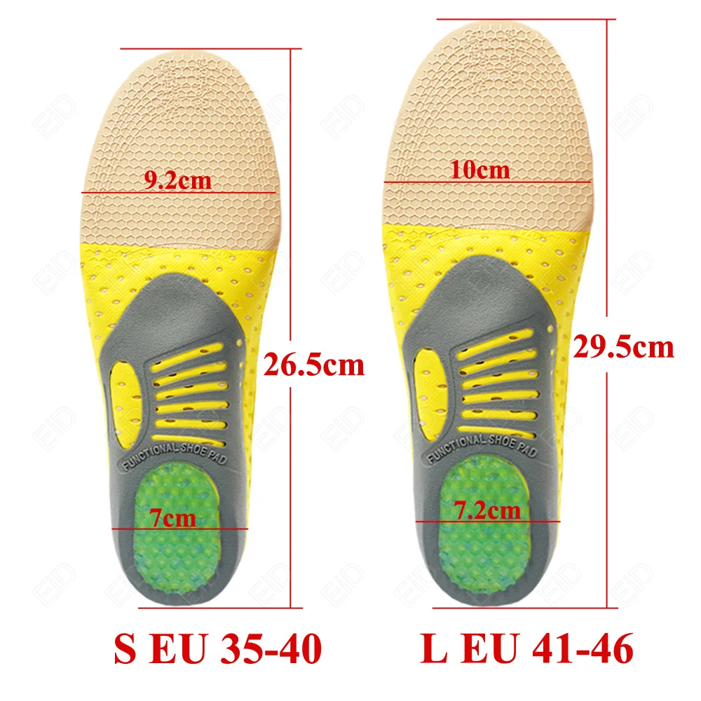 PVC Orthotic Insoles for feet Flat Feet Arch Support Shoe Pads Insoles orthopedic Shock-Absorption Feet Cushion for Men Women