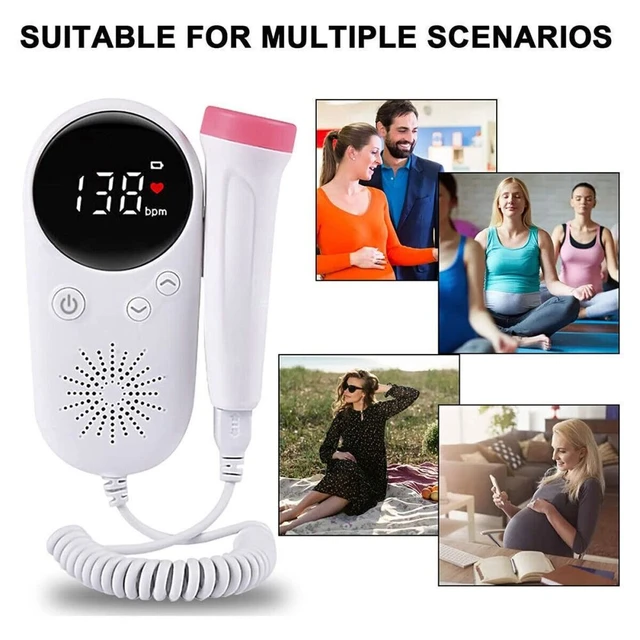 Moniteur électronique du fœtus à ultrasons, Portable, Doppler, moniteur  pour bébé, moniteur de fréquence cardiaque, écran LCD, pas de Radiation,  moniteur de grossesse - AliExpress