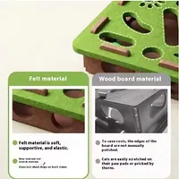 Pet Cat Puzzle Maze Holes Toys Felt Box With Bell Ball Kitten Playing Toys Interactive Funny Cat Supplies 5