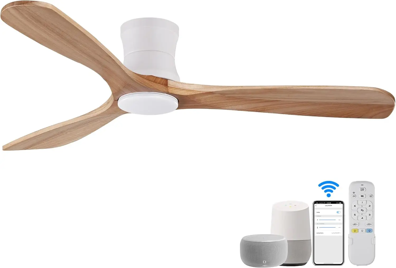 Ceiling Fans with Lights and Remote,Quiet DC Motor,Outdoor Indoor Ultra Low Profile Ceiling Fan works