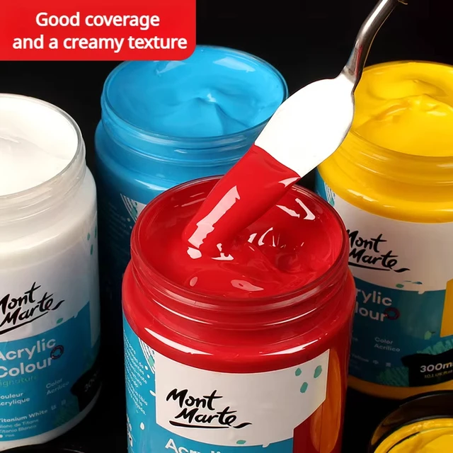 MONT MARTE Signature Vernice acrilica colorata 300 ml, finitura semi opaca per tela, legno, tessuto, pelle, cartone, carta, MDF artigianale 2