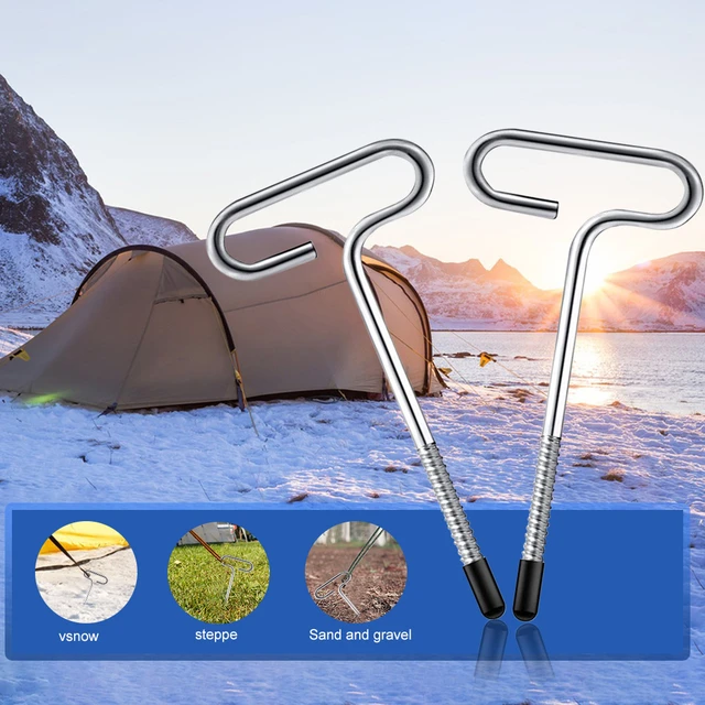 1/4 Pcs Ice Fishing Shelter Stake Nail Outdoor Camping Tent Threaded Peg  Heavy Duty Tent Stakes Pegs Tent Stakes for Tent Canopy - AliExpress