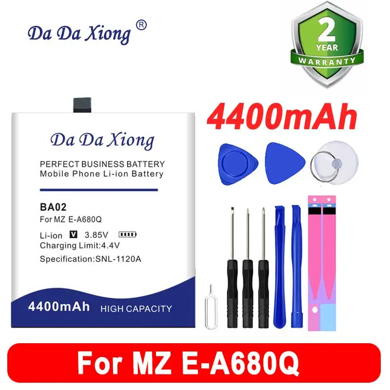 

100% Original 4400mAh BA02 Bateria For Meizu Meizy A680Q E-A680Q M3E A680Q Battery in Stock