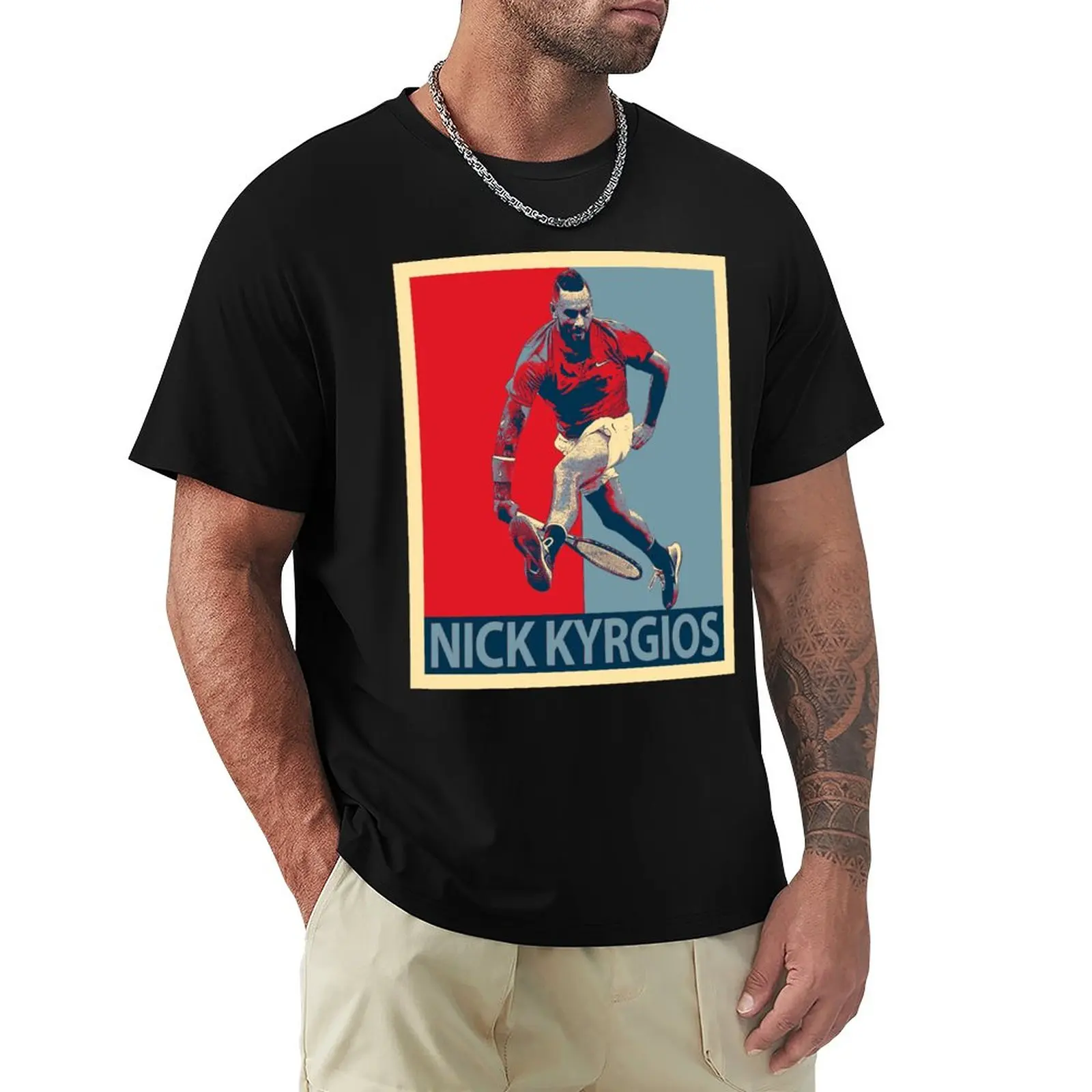 

nick kyrgios T-Shirt plus size tops vintage clothes T-shirts for men cotton