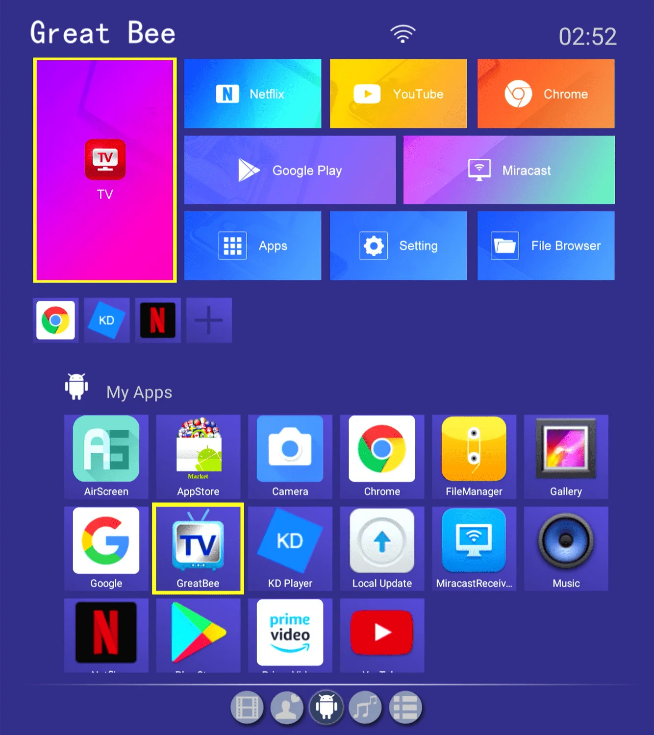 Android 10 2G 16G Set Top Box Great Bee Arabic TV Box Greatbee Arab Media Player 6