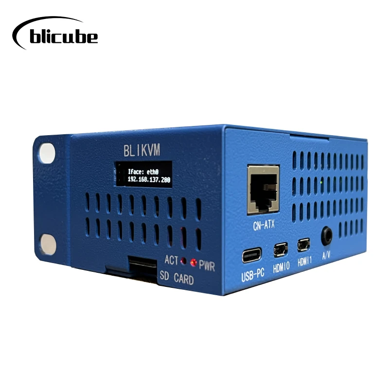 PiKVM v3 BliKVM HAT KVM over IP 4b PoE HDMI CSI jpg Pikvm V3 Blikvm Hat Kvm Over Ip 4b Poe Hdmi Csi Jpg