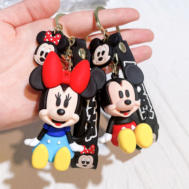Anime Disney Keychain Cartoon Mickey Mouse Minnie Cute Doll Kawaii Keyring  Mickey Keychain Ornament Key Chain Bag Car Pendant - AliExpress