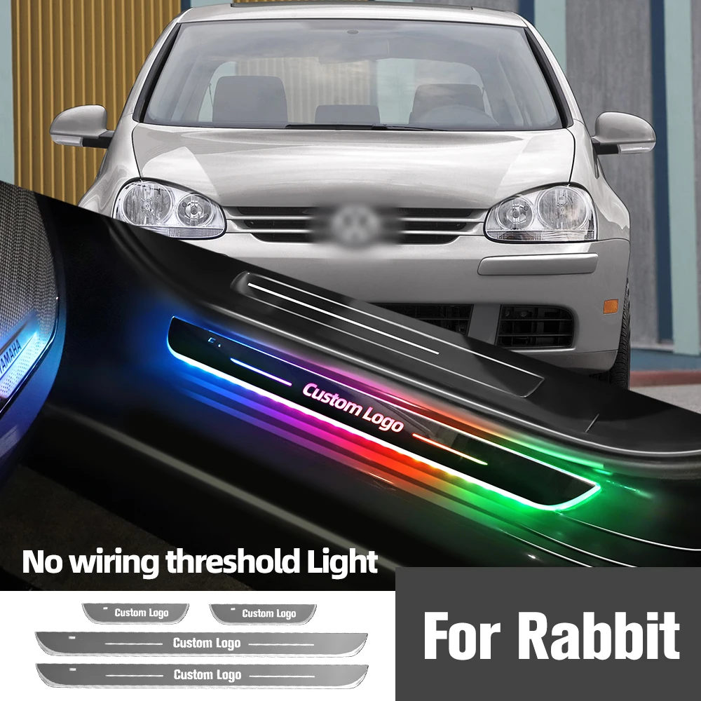 

Для Volkswagen VW Rabbit 2006-2011 2009 2010 автомобильная лампа с индивидуальным логотипом подсветка порога двери приветственный порог фотоаксессуары
